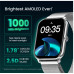 Ambrane Wise Glaze with 1.78" Amoled Display, BT Calling,SPO2, Heart Rate Monitor Smartwatch Silver Metal